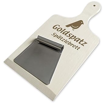 Goldspatz Spätzlebrett mit Schaber aus Edelstahl 2196