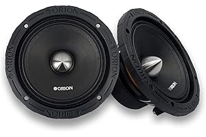 ORION XTR XTX654 High Efficiency 6.5" Mid-Range Bullet Loudspeakers, 1400W Max Power, 350W RMS, 4 Ohm, 1.5" Voice Coil - Pro Car Audio Stereo, Midrange Speakers (Pair)