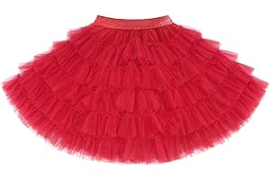 Stelle Girls Tutu Skirt 5 Layers Fluffy Tulle Dance Ballet Skirt Princess Birthday Party Costume