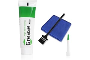 PWEOW Automobile Sunroof Grease 3.53 oz for Car Sunroof, Hinge, Seat Slide, for Greasing Cleaning The Track on and Reducing Noise, with Cleaning Cloth, Tapered Applicator and Brush