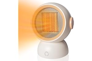 Space Heater, Portable Electric Space Heater for Indoor Use, 1200W/600W PTC Ceramic Heater with Tip-Over & Overheating Protec