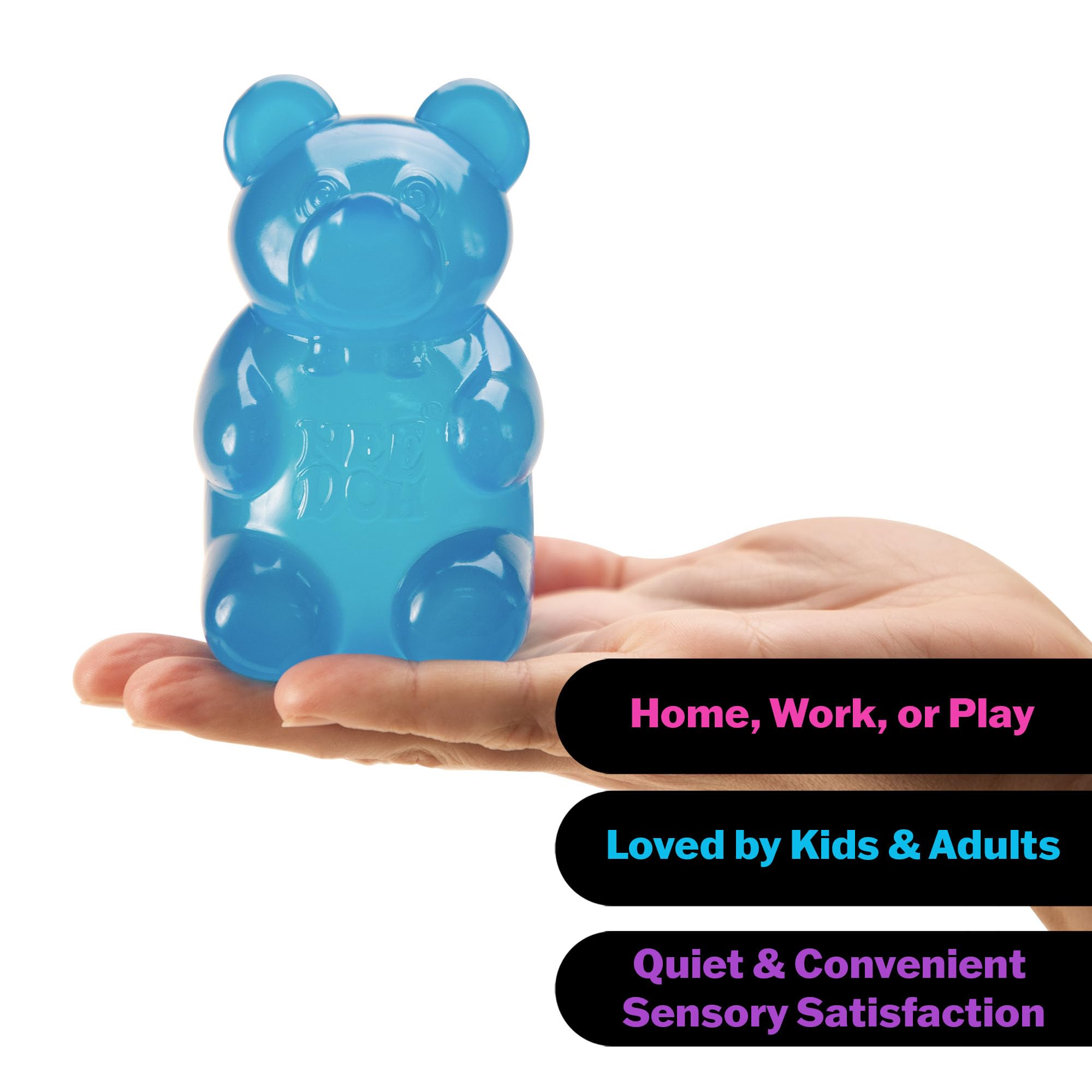 Schylling NeeDoh Gummy Bear - Sensory Fidget Toy with Jelly-Like Filling - 3.5