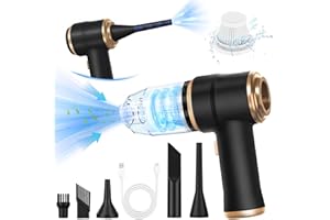 BELIBUY Mini Car Vacuum Portable Cordless Handheld Vacuum Cleaner and Air Duster 2 in 1 with Multi-Nozzles for Car, Computer, Sofa, Office, Pet, Home