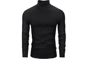 Lion Nardo Men's Turtleneck Sweater Slim Fit Turtle Neck Sweater for Men Long Sleeve Pullover Sweater Thermal Sweater