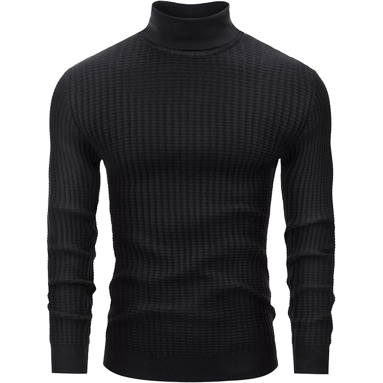 QZH.DUAO Men's Casual Slim Fit Turtleneck Pullover Sweaters