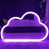 Cloud Neon Sign Purple Cloud Light Sign for Wall Decor,Battery or USB Powered Clouds Shaped LED Sign Decoration Lights for Bedroom Aesthetic Teen Girl Kid Room Christmas Birthday Wedding Party