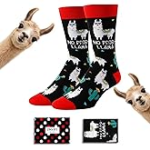 Zmart Funny Llama Gifts - Unique Llama Socks for Men Teens, Silly Farm Animal Socks