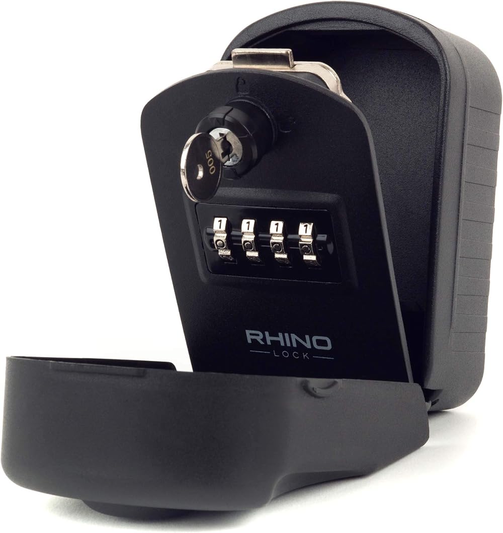 Rhino Lock Secure Pro Key Safe Wall Mounted 4 Digit Code Black