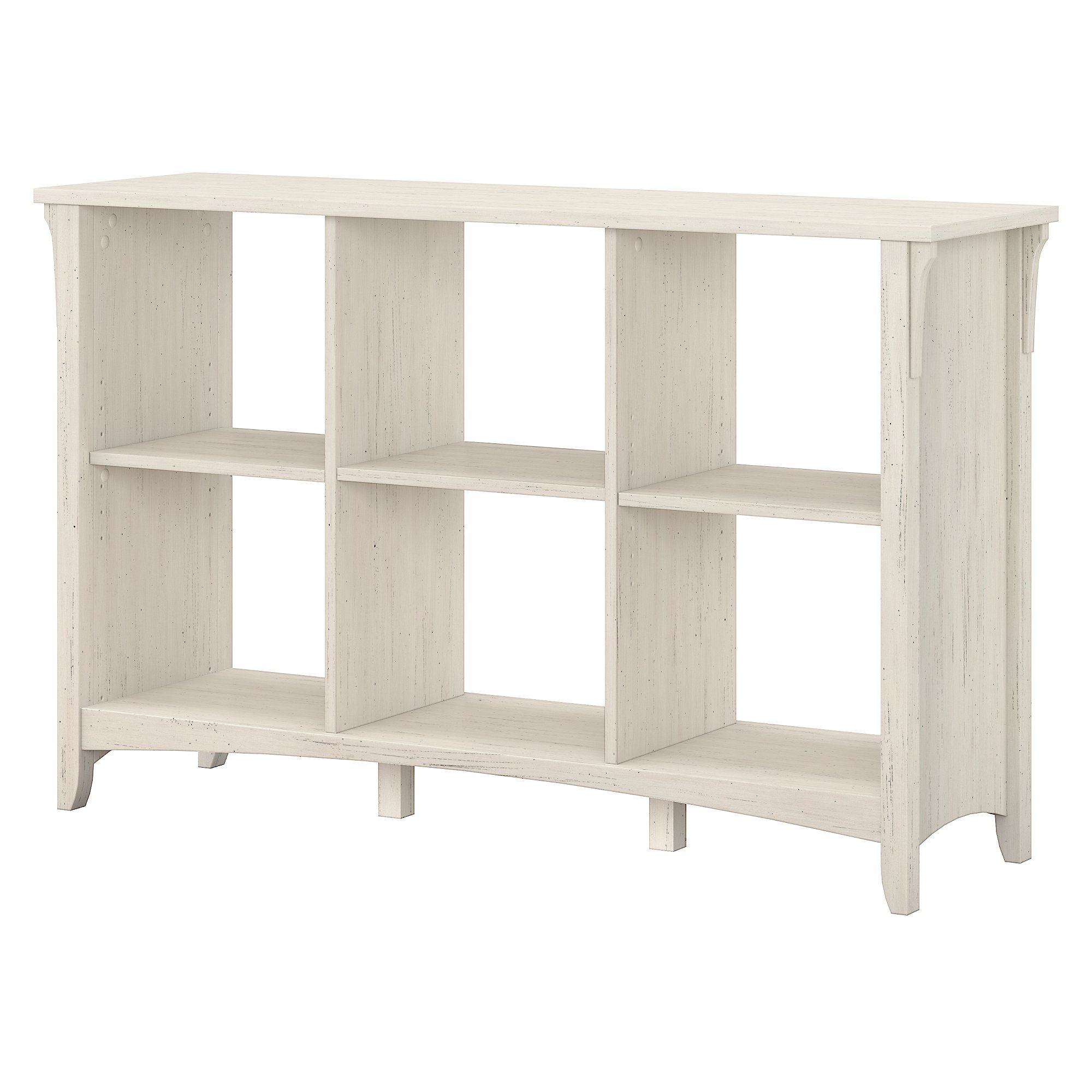 Bush Furniture Salinas 6 Cube Organizer in Antique White