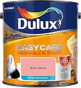 Dulux Easycare Washable Matt Emulsion Paint Boho Blush 2.5L Stain Repellent view 2