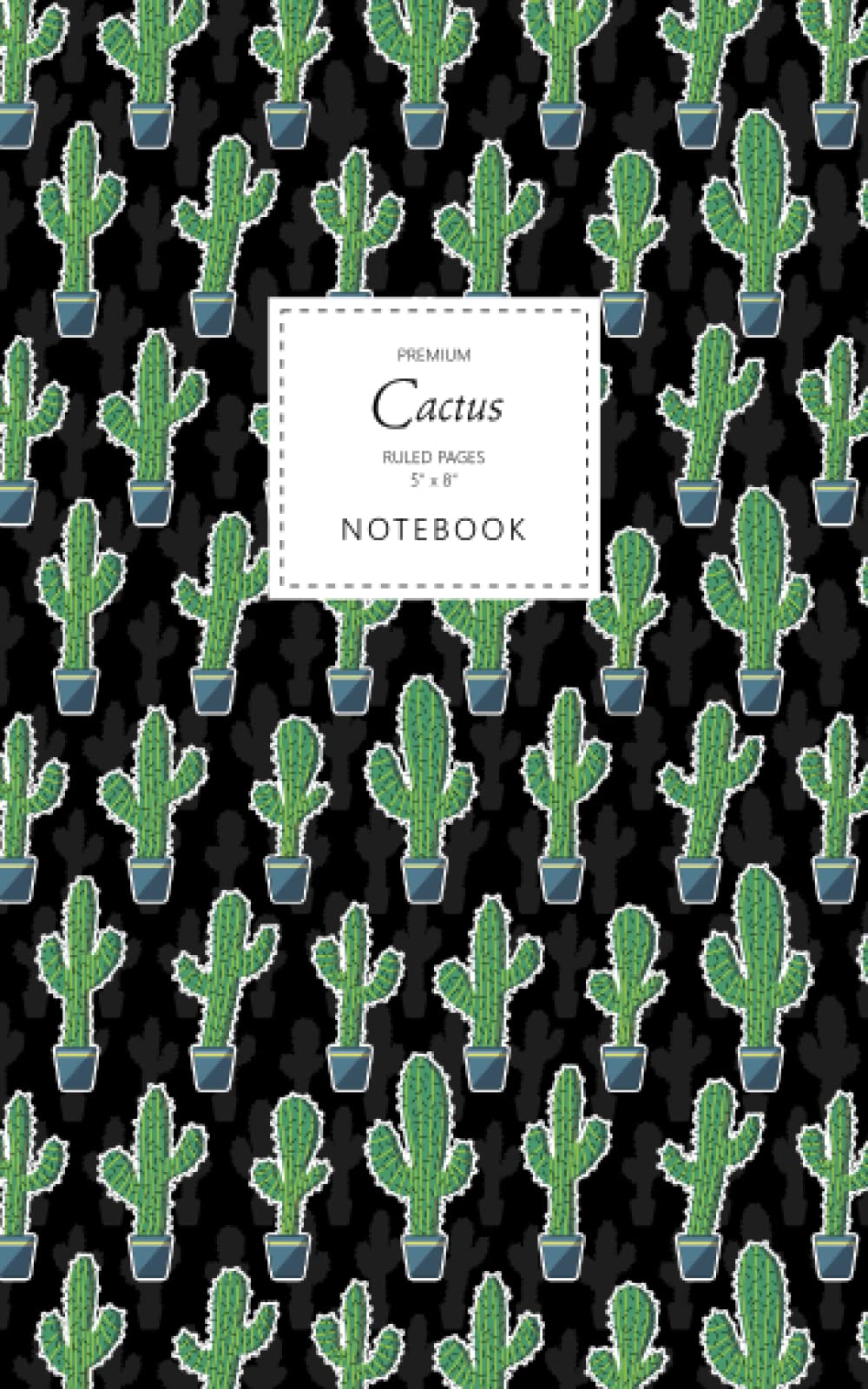 Cactus Notebook - Ruled Pages - 5x8 - Premium (Saguaro Night)