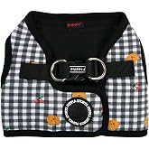 Puppia Spring and Summer Fashion Step-in Vest Dog Harness, Black_Baba, Small