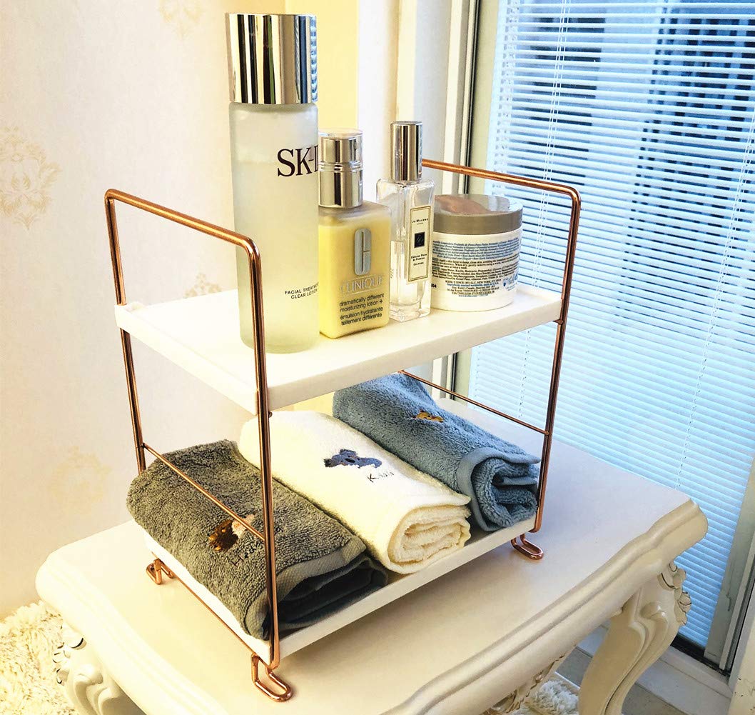 Bestroal Standing Rose Gold Stainless Steel Storage Shelf Kitchen