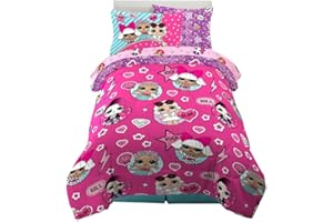 Franco Kids Bedding Super Soft Comforter and Sheet Set with Sham, 5 Piece Twin Size, LOL Surprise