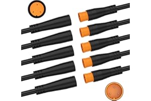 baluoqi 24AWG Cable Waterproof Extension Cable Male/Female Connector for Electric Bike Extension Cable ConnectorEssential Ebike Replacement Parts 2Pin 3Pin 4Pin 5Pin 6Pin