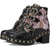 Spring Step L'Artiste Brazza Platform Booties | Bold Artistic Embroidered Leather Ankle Boots