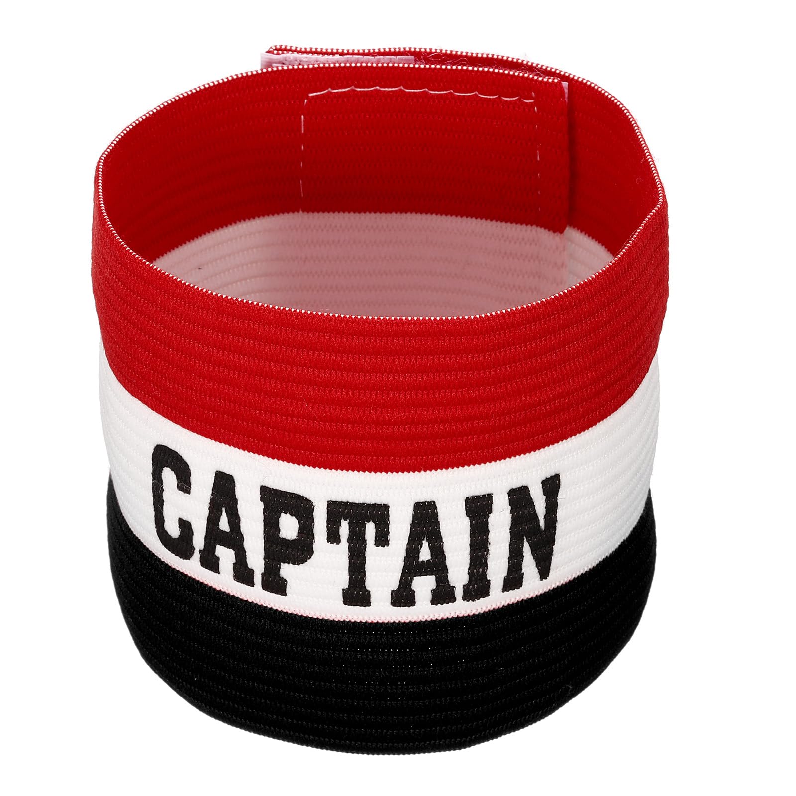 PATIKIL Captain's Armband, Elastic Arm Band for Soccer Team Training, Black White Red