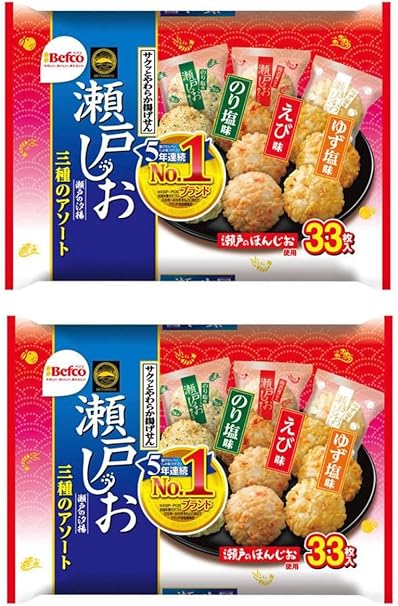 Amazon まとめ買い 栗山米菓 瀬戸の汐揚アソート 33枚 2袋 栗山米菓 せんべい 米菓 通販