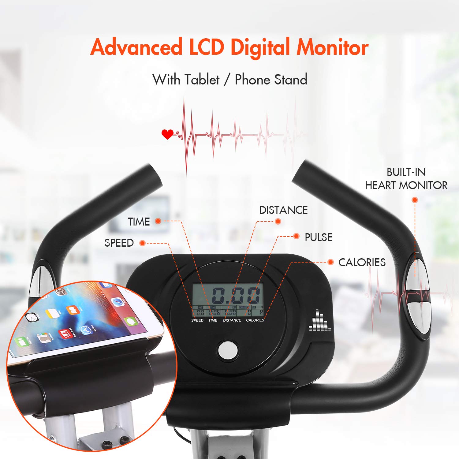 exercise bike with heart monitor