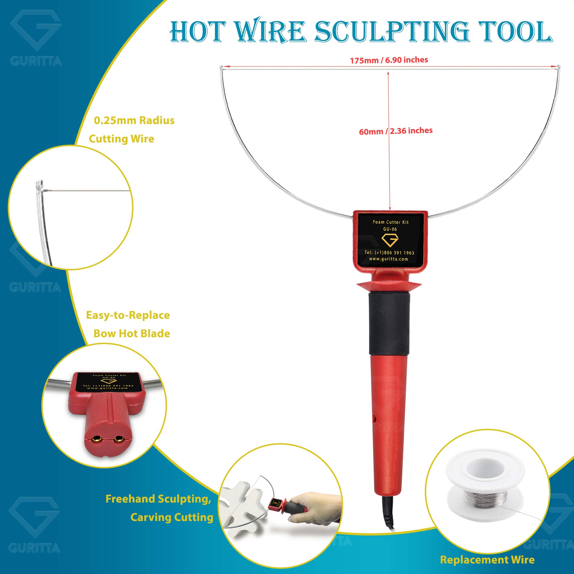 Perfect 300400°C Strong Power 24W Electric Hot Foam Cutter Kit by