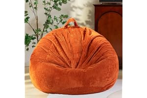 ZhenLives Bean Bag Chairs Cover (No Filler), Bean Bag Cover, Bean Bag for Kids, Adults, Teens-Large 36 x 45 inches Coffee Bean Bag