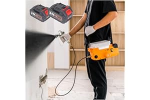 500w Backpack Airless Paint Sprayer, 2 x 5000mAh Lithium Battery High-Pressure Paint Spraying Machine Walls/Ceilings Electric