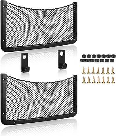 EINESIN Storage Nets for Campervans Elastic Trunk Bag with Plastic Frame