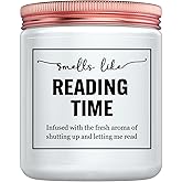 Funny Reading Gifts for Book Lovers, Bookish Gift for Readers - Women Christmas, Birthday Gifts for Librarian or Writers - Lavender Candle