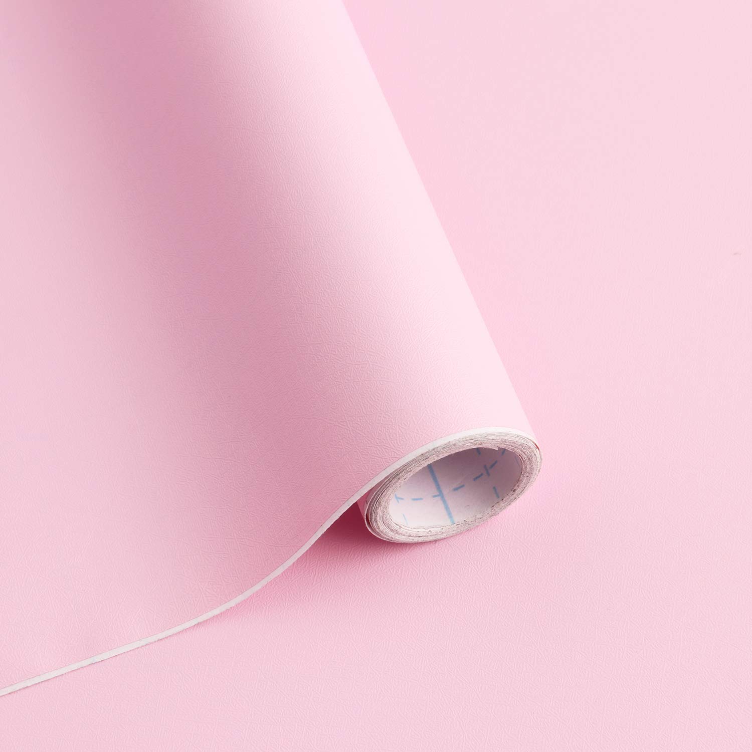 Photo 1 of 118"x17.7" Pink Peel and Stick Wallpaper Solid Color Contact Paper Self-Adhesive Removable Wallpaper for Wall Covering Cabinet Countertop Vinyl Roll