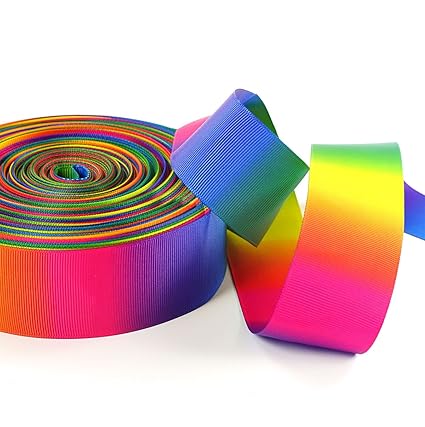 Polyester Grosgrain Ribbon Gradient Rainbow Pastel Abstract Double Sided Print Cheer Ribbons For Hair Bow 10 Yards 1 5 38mm Rainbow Amazon In Home Kitchen A wide variety of rainbow ribbon options are available to you, such as fabric type, technics, and material. amazon in