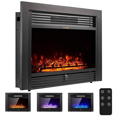 Buy Yodolla 28 5 Electric Fireplace Insert With 3 Color Flames Fireplace Heater With Remote Control And Timer 750w 1500w Classic Style Online In South Africa B07sy8mc9z