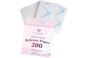 Diamond Art Club 200-Piece Premium Diamond Painting Release Paper Pack, Multiuse Painting Paper, Precut Cover Replacements, 4" x 4" (10 x 10 cm)