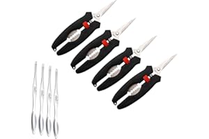 Lobster Crab Scissors, Multifunction Seafood Scissors Lobster Crab Crack Shells Shears 4pcs and 4pcs Lobster Forks