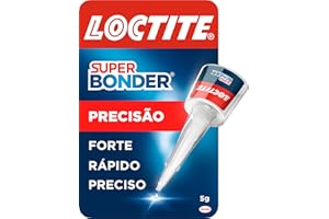 Cola Loctite Super Bonder Precisão, cola universal para reparos precisos, cola instantânea de alta performance, embalagem de 1 x 5g