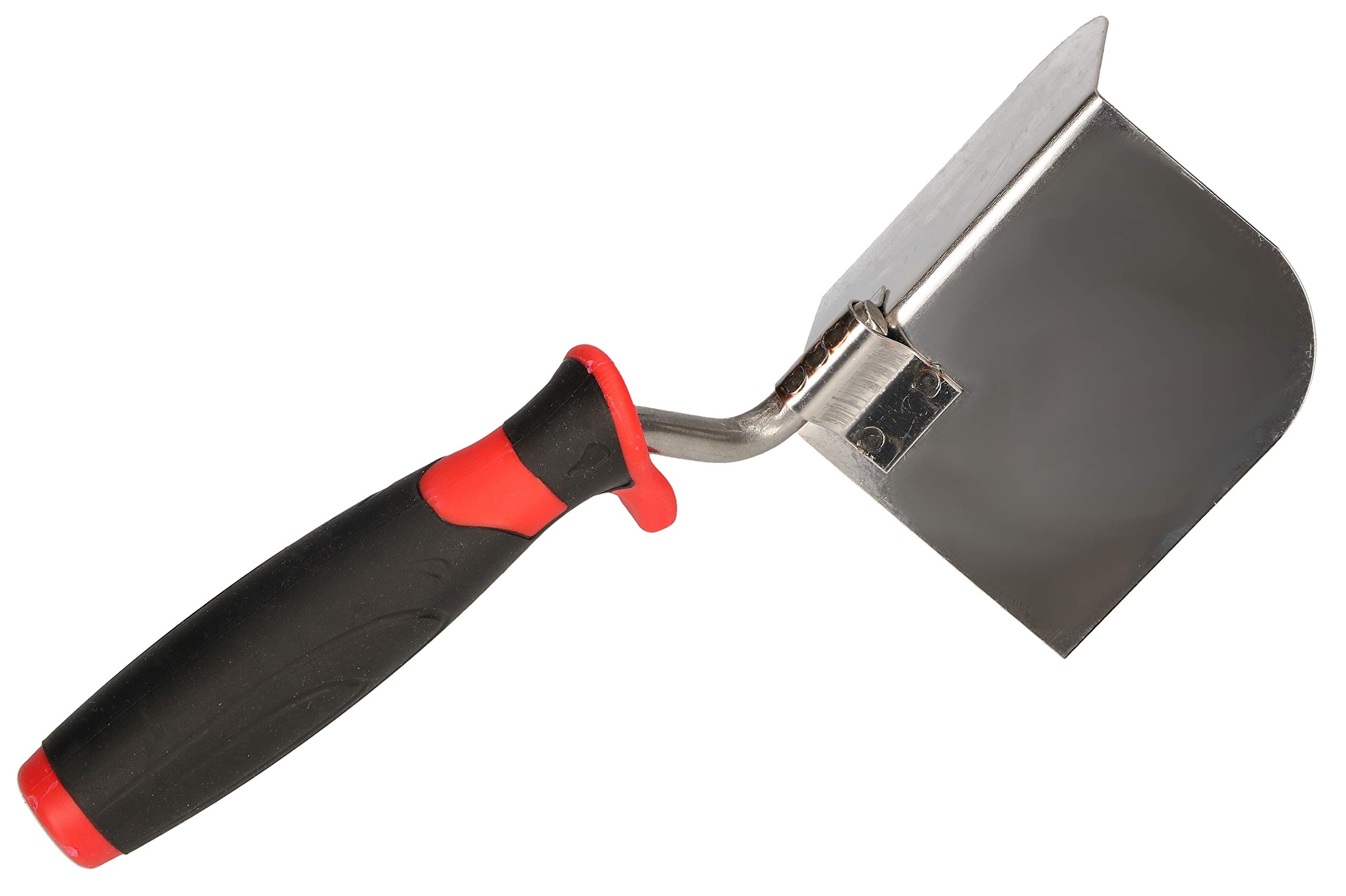 KOTARBAU® Stainless Steel Outer Corner Trowel 80 mm x 65 mm with Plastic Handle Corner Trowel for Working Outside Corners in Walls