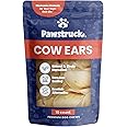 Pawstruck Natural Jumbo Cow Ears for Dogs - Healthy Rawhide Free, Highly Digestible Low Calorie & Long Lasting Dental Chew Treat for Small, Medium, Large Chewers - Pack of 10 - Packaging May Vary