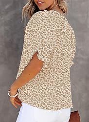 Dokotoo Women's 2025 Summer Blouses Boho Floral