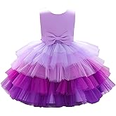 Flower Baby Girl Lace Dress Toddler Tulle Sleeveless Bow Princess Party Wedding Pageant Bridesmaid (0-6T)