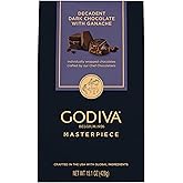 Godiva Masterpiece Dark Chocolate Bag, Individually Wrapped with Ganache Center, Gourmet Gift for Birthday, Holiday, Kosher, Halal, 15oz