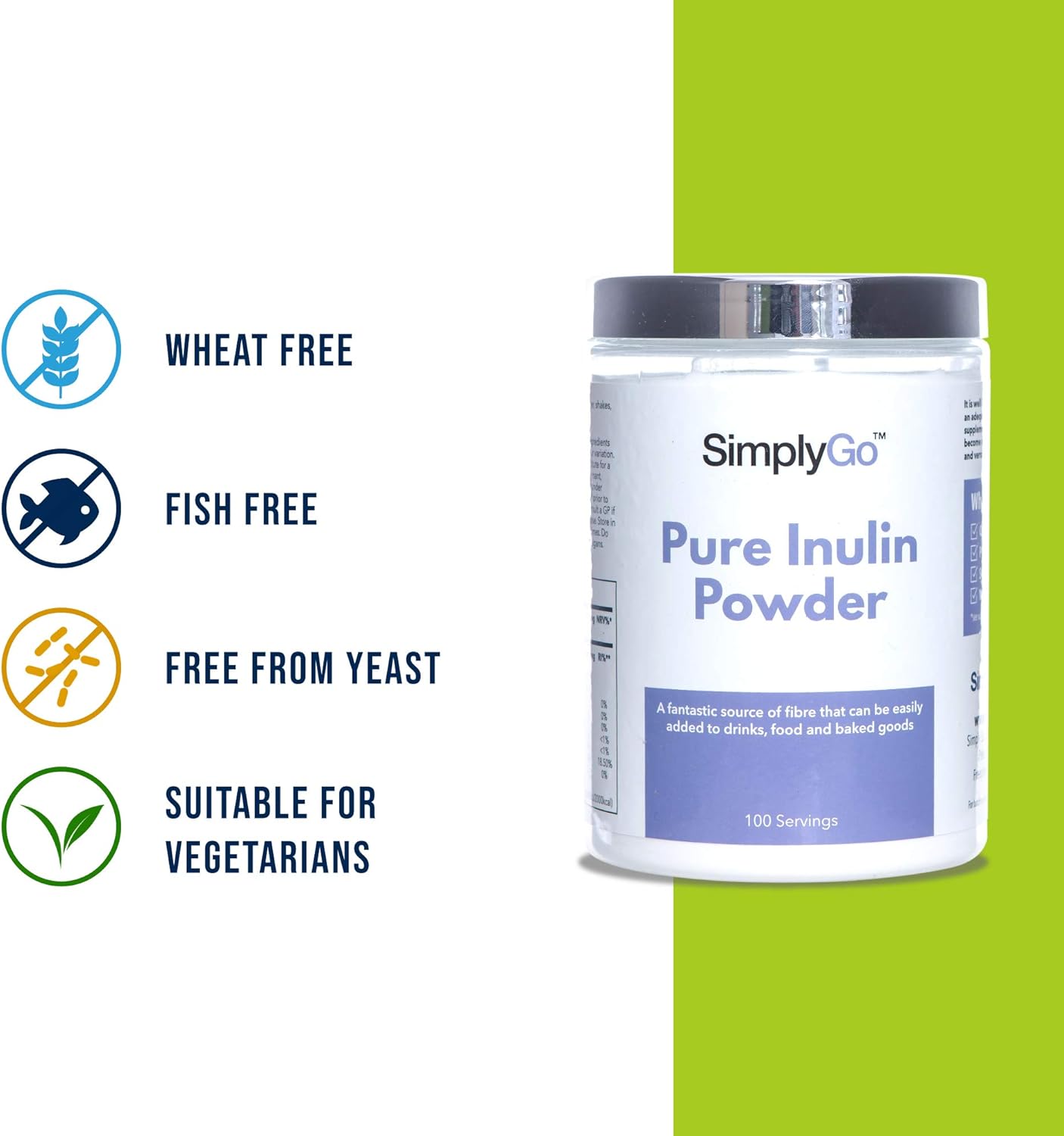 SimplyGo Pure Inulin Powder, 500 g (Pack of 1) - Image 4