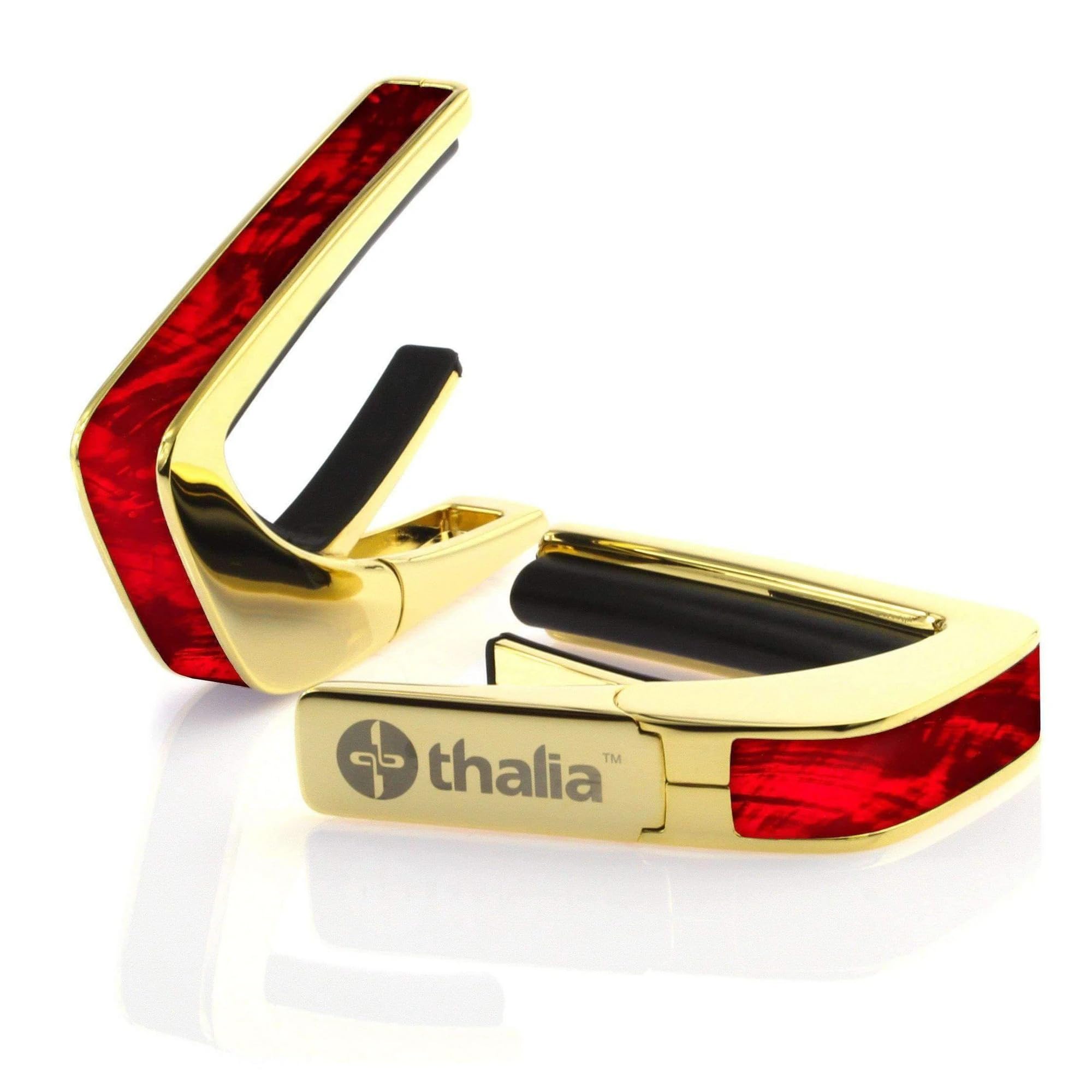 タリア カポ Thalia Capos Exotic Shell Series/RED ANGEL WING カポタスト ギター 12インチフレッドパッド付属 (24K GOLD/RED ANGEL WING)商品画像