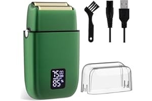 LCMWB Foil Shaver for Men, Electric Razor for Men with Double Foil Meshes, IPX7 Waterproof Men's Shaver with 3-Speed Control, Suitable for All Kinds of Hair Types and Sensitive Skin, Men's Ideal Gift