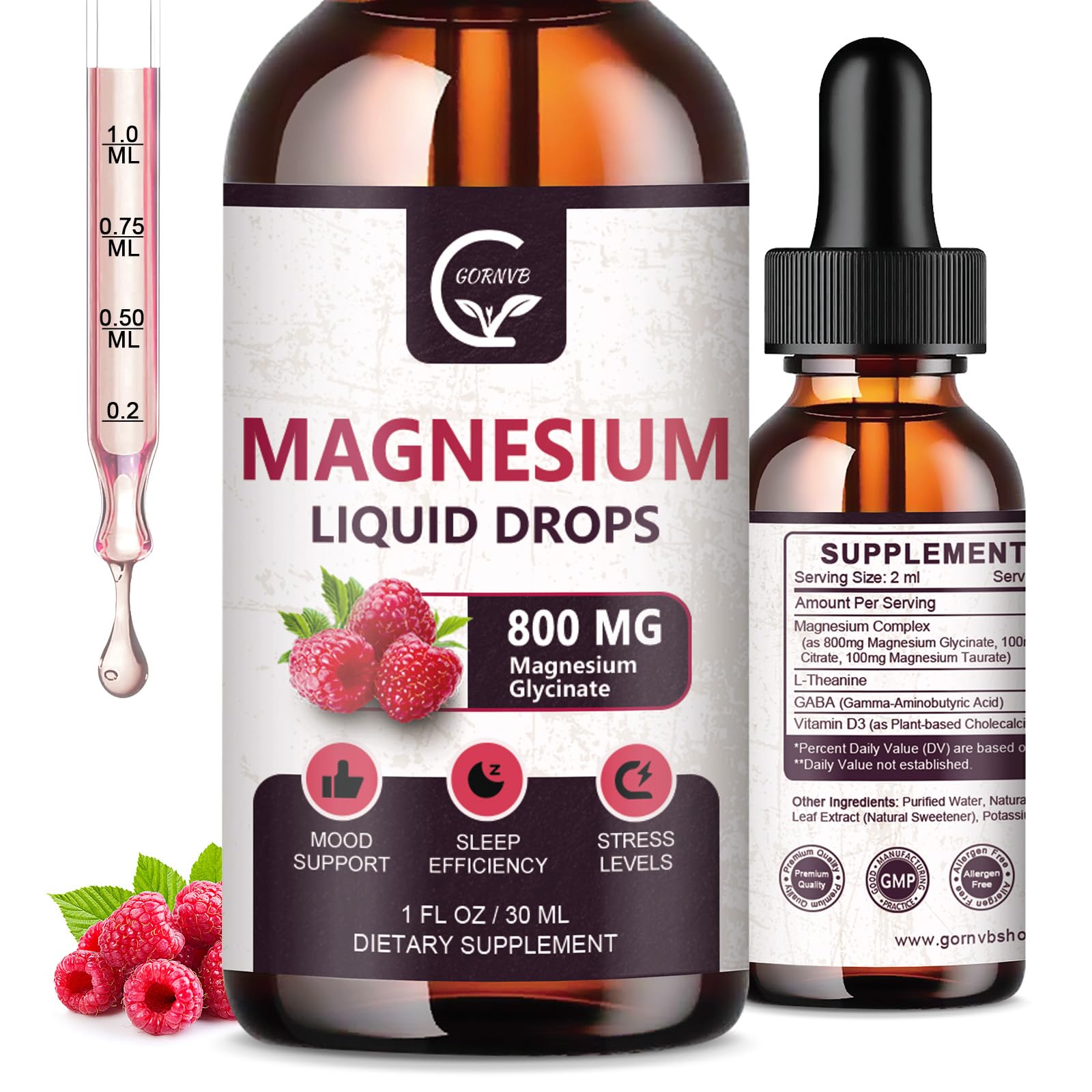Magnesium Complex Liquid Drops (Rapsberry)