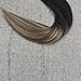 Full Shine 14 inch 50gram 20 Pcs Balayage Tape on Hair Extensions Color #2 Fading To #8 Highlight With Color #2 Fading To Color #60 Platinum Blonde Remy Hair Ombre