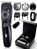 Voukad 40 Precisions Electric Beard Trimmer for Men, Mens Grooming Trimmer for Beard, Mustache, Face and Ear Hair, Multi-Series Clipper, Waterproof, USB C Charging, Soft Pouch, Wide Blade, Gift Box