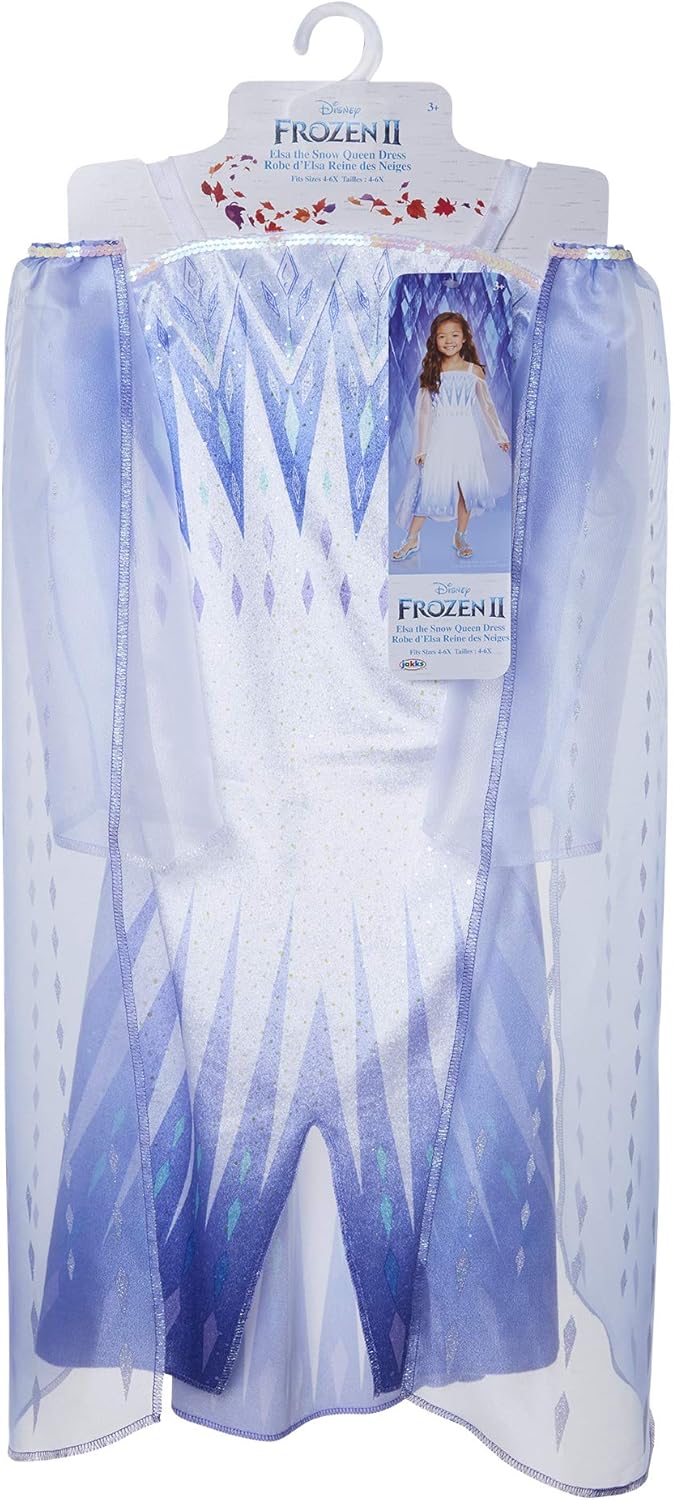 Frozen 2 Elsa Epilogue Dress for Girls, New Movie Princess Dress Up Costume for Halloween Christmas Party, Outfit Fits Sizes 4-6X - for Girls Ages 3, 4, 5 & 6: Toys & Games