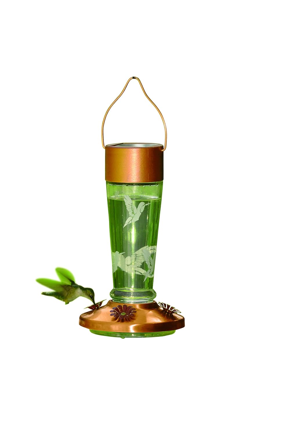 Amazon Com Wind Weather Solar Powered Lighted Hummingbird Feeder