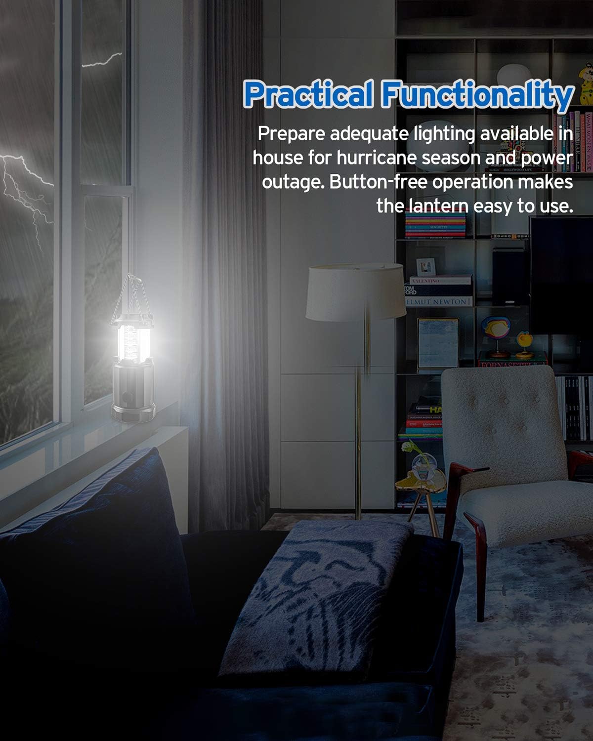 Etekcity Camping Lantern Battery Powered Led Lights with AA Batteries, Upgraded Magnetic Base and Brightness Control Flashlights for Power Outage, Backpacking, Hiking, Storms: Sports & Outdoors