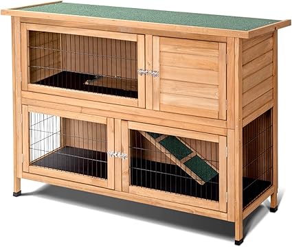 Amazon Com Tangkula 52 Rabbit Hutch Outdoor Garden Backyard