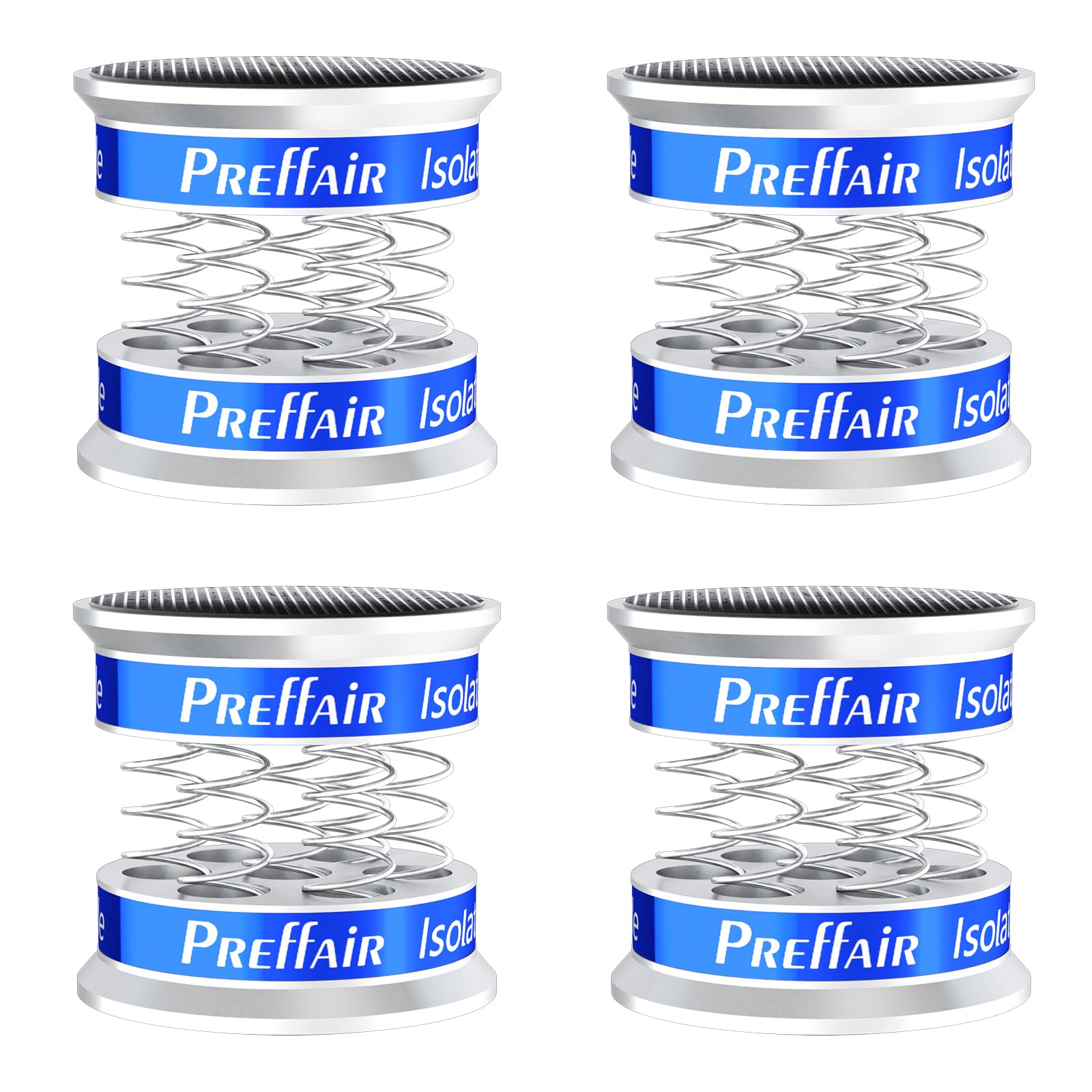 Photo 1 of Preffair 4 Pcs HiFi Audio Isolation Feet Aluminum Adjustable Spring Speaker Spikes Anti Vibration Feet for Turntable Record Player Shock Absorber Mat LP Vinyl Shockproof Base Pad Turntable Damper